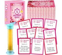 Valentine 5 Second Game 108 Valentines Day Simple Question Cards 5 Second Hourglass Valentine Question Card Games for Adults Family Party Galentine Night Travel Game Think Fast and Shout Out Answers
