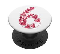 Valentine 6 67 - Cute Six Seven Hearts Matching 67 PopSockets Adhesive PopGrip