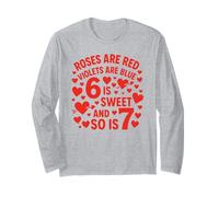 Valentine 6-7 Fun 67 Number 6-7 6 7 Valentine Six Seven Long Sleeve T-Shirt