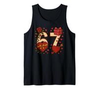 Valentine 67 Meme Six Seven Funny Gen Alpha Tank Top
