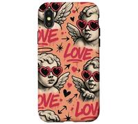Valentine Angel Cherub Graffiti Love Heart Sunglasses Cupid Case for iPhone X/XS