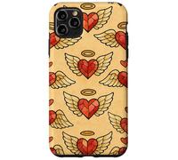 Valentine Angel Sacred Heart Stained Glass Love Wings Halo Case for iPhone 11 Pro Max