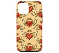 Valentine Angel Sacred Heart Stained Glass Love Wings Halo Case for iPhone 12/12 Pro