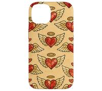 Valentine Angel Sacred Heart Stained Glass Love Wings Halo Case for iPhone 14