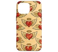 Valentine Angel Sacred Heart Stained Glass Love Wings Halo Case for iPhone 16 Pro Max