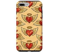 Valentine Angel Sacred Heart Stained Glass Love Wings Halo Case for iPhone 7 Plus/8 Plus