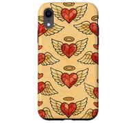 Valentine Angel Sacred Heart Stained Glass Love Wings Halo Case for iPhone XR
