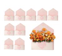 Valentine Boxes - 10PCS Romantic Heart Pattern Flower Envelope Gift Boxes | Decorative Valentine Treat For Kids, Family, Friends, Wife, Mother, Sister, Daughter, Engagement & Special Occasions
