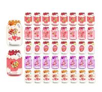 Valentine Candy Card - Valentines Candy Card, Jar Shape Festive Paper Set, Classroom Exchange Greeting Supplies | 4.7 Inch, Valentine Cards, School Office Family Sharing For Boys Girls Couples 50*PCs