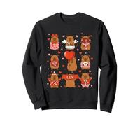 Valentine Capybara Love Kawaii Cute Chill Vibes Sweatshirt