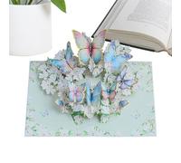 Valentine Card - 3D Butterfly Flower Gift | Vintage Romantic Design, Family Wedding Blessing Keepsake, Holiday New Year Surprise, Special Occasion Celebration Present