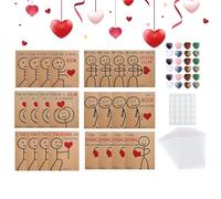 Valentine Card Set for Kids - Party Favors, Crystal Cards, Heart Decorations, Classroom School Exchange Card Collection with , Girls, Friends, Teacher Supplies, Party, Children's Day