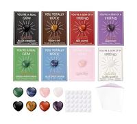 Valentine Cards for Kids Exchange Kit - 28 Pieces with Sparkling Crystals for Classroom and School Party Favor, Valentine Cards with Heart Gems | For Kids & Kids