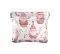 Valentine Cartoon Dwarf Women Leather Cash Wallet Portable Mini Coin Purse Pouches for Women, valentine Cartoon dwarf, One Size, Print Art