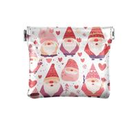 Valentine Cartoon Dwarf Women's Leather Coin Purse Portable Mini Card Holder Wallet for Woman, valentine Cartoon dwarf, One Size, Print Art