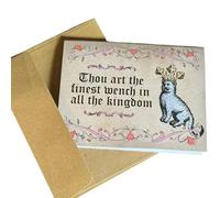 Valentine Day Greeting Card with Ancient Manuscripts Bold Designs and Entertaining Quotes for Couples Gift Giving Medieval Humor Cards