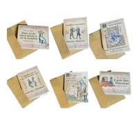 Valentine Day Greeting Card with Ancient Manuscripts Bold Designs and Entertaining Quotes for Couples Gift Giving Medieval Humor Cards