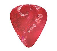 Valentine Day Heart Flower Guitar Plectrums 12 Pieces Set =>> Comfortable In The Hand With Smooth Edges Three Thicknesses To Match