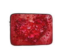 Valentine Day Heart Flower Print Laptop Sleeve 10 inch, Ultra-Thin Computer Bag Notebook Computer Tablet Laptop Bag for Office Daily Commute