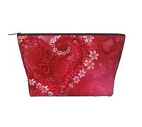 Valentine Day Heart Flower, Toiletry Pouch Makeup Bag Cosmetic Bag Portable Travel Toiletry Bag