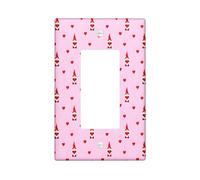 Valentine Day Light Switch Wall Plates Cute Fishing Gnomes for Home Decor Thermoplastic Wall Plates Standard Size