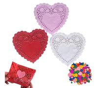 Valentine Doily Envelopes,100pcs Heart Valentines Craft Gift Sets,Heart Shape Box,Valentine's Blank Day Envelopes Envelope H