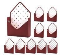 Valentine Envelope Box | 10-Piece Valentines Foldable Elegant,Florist Bouquet Envelope Folding Box - for Roses Carnations Storage Wrapping Women Wife Florist