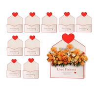 Valentine Envelope Boxes 10 Pieces Heart Pattern Packaging Paper