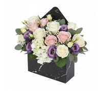 Valentine Envelope Boxes,Floral Envelope Box Empty Flower Stripe Paper Box Florist Bouquet Gift for Arrangements Gift Packaging Birthday Wedding Party