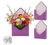 Valentine Envelope Boxes, Foldable Floral Envelope Flower Boxes, Hand Packaging Decorative Flower Arrangement Holder for Proposal Wedding, Adds Charm and Love to Any Occasion (#c2)