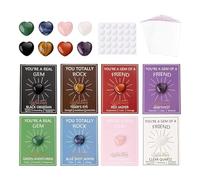 Valentine Exchange Cards for Kids - Classroom School Party Favor with Crystal Gems | Valentine's Day Cards with Heart Shaped Gems,for Rewards Collectibles Kindergartens Daycare Centers