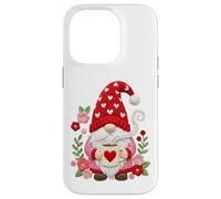 Valentine Gnome with Coffee Yarn Style Knit Crochet Lover Case for iPhone 14 Pro
