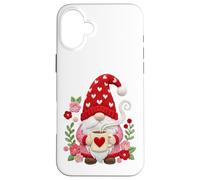 Valentine Gnome with Coffee Yarn Style Knit Crochet Lover Case for iPhone 16 Plus