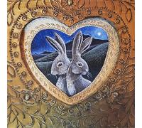 Valentine Hare by Hannah Willow - UK made Art Greetings Card - Loving Hares - Animals - Birthday Card - Valentines Card - Anniversary