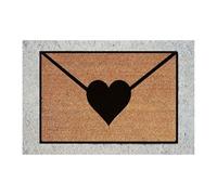 Valentine Heart Envelope Welcome Doormat with Rubber Backing for Indoor and Outdoor Entryway Floor (Black4, 80x120cm)