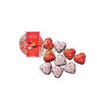 Valentine Heart Gift | Exquisite Kiss Me/Love Heart Pralines Individually Wrapped Foiled Chocolate Small Gift Box with Velvety Hazelnut Cream Filling - 125g