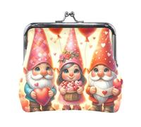 Valentine Heart Love Gnomes Coin Purses Open Snap Multifunctional Coin Purse, Change Purse for Women, 4.5" X 4.1", Valentine Gnomes Hearts, One Size, Valentine Gnomes Hearts