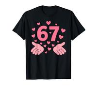 Valentine Hearts 67 Meme Six Seven Funny Gen Alpha T-Shirt