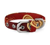 Valentine Hearts Golden Butterfly Dog Collar Adjustable Soft and Comfortable Puppy Collars with Metal Buckle Pet Collar for Small Medium Pet