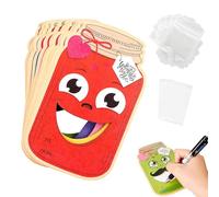 Valentine Jars 12- Cute Face Party Supplies, 50 Pieces Greeting Card Set, Colorful Funny Messages, Classroom Activity Kit with Decorative Jar Packaging | Christmas Cards For Kids Girls Wh