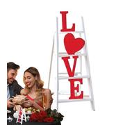 Valentine Ladder Tabletop - Acrylic Wood 10x7x15cm | Love Ladder Desktop Decor | Romantic Wedding And Valentine's Day Ornament For Couples For Home, Office And Bedroom Display
