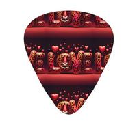 Valentine-Leopard-Gnomes 12 Pack Guitar Picks With 3 Thicknesses And Storage Box, Abs Plectrums For Electric Bass Guitar Players