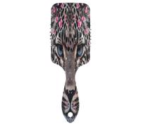 Valentine Leopard with Pink Hearts 3d Hair Brush, Anti Static Hair Brush, Comb Healthy Hair, 3d Brush Hair