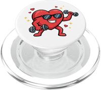 Valentine Lifting Heart Gym Funny Workout PopSockets PopGrip for MagSafe