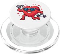 Valentine Lifting Heart Gym Funny Workout PopSockets PopGrip for MagSafe