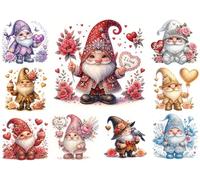 Valentine Love Gnome Puzzles for Adults 1000 Pieces Wonderful Cute Elves Colorful Collage Art Jigsaw Puzzles Impossible Aesthetic Hard Difficult Challenging Puzzle As Family Game