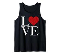 Valentine Love Heart, Cheetah, Leopard, Animal Print Heart Tank Top