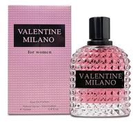 Valentine Milano Eau de Parfum 100ml - Long Lasting Floral Sweet Women’s Perfume with Vanilla, Jasmine & Bergamot, Black Currant & Pink Pepper Fragrance Gift for Her