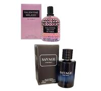 Valentine Milano for Women AND Savage for Men Perfume Eau De Parfum 100ml Each 2 PACK - Modaleo Collections