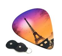 Valentine Paris Eiffel Tower Romantic Couple Carriage Sunset Silhouette Guitar Pickfor Pickups For Acoustic Electric Guitar Bass Ukulele
